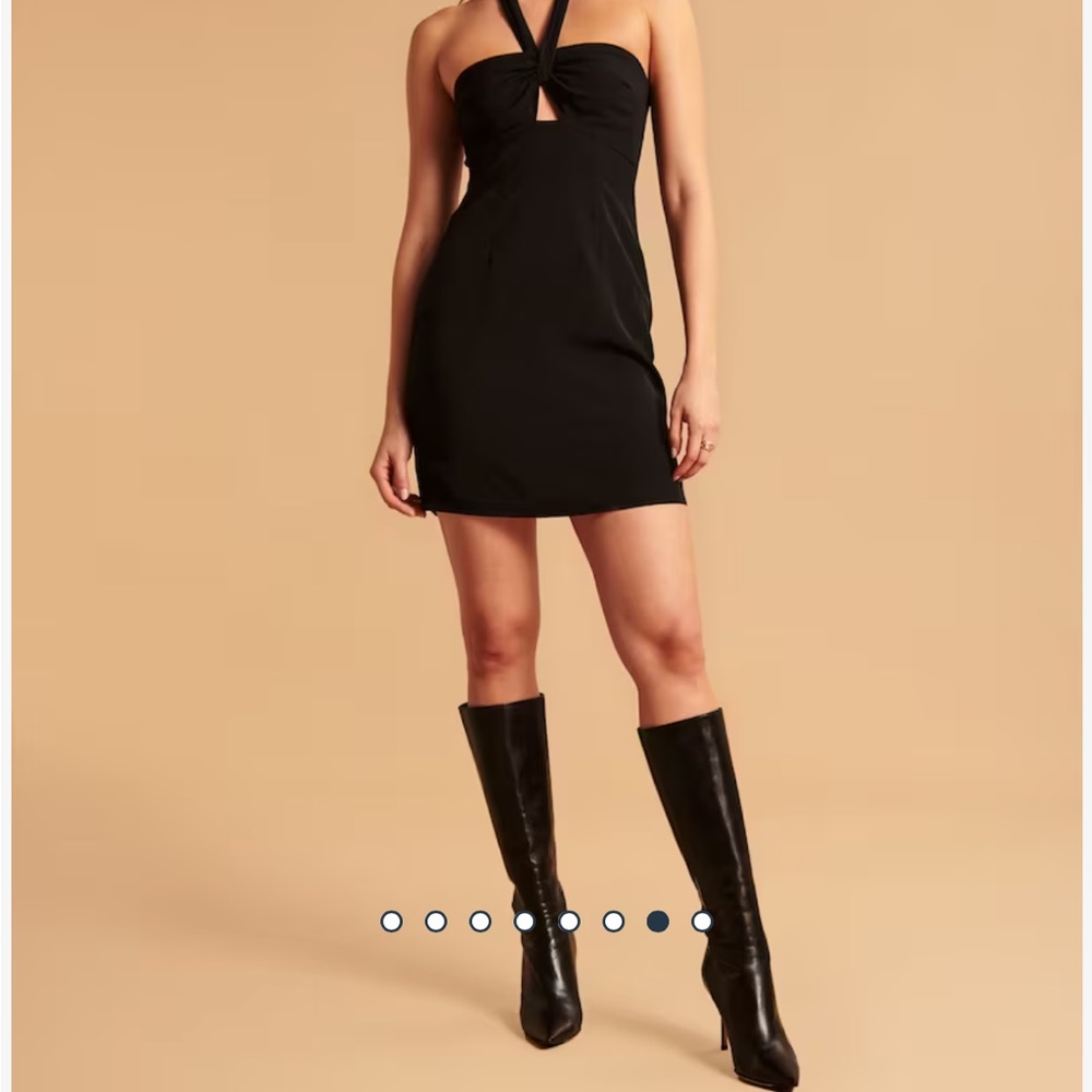Knot-Front Cutout Halter Mini Dress